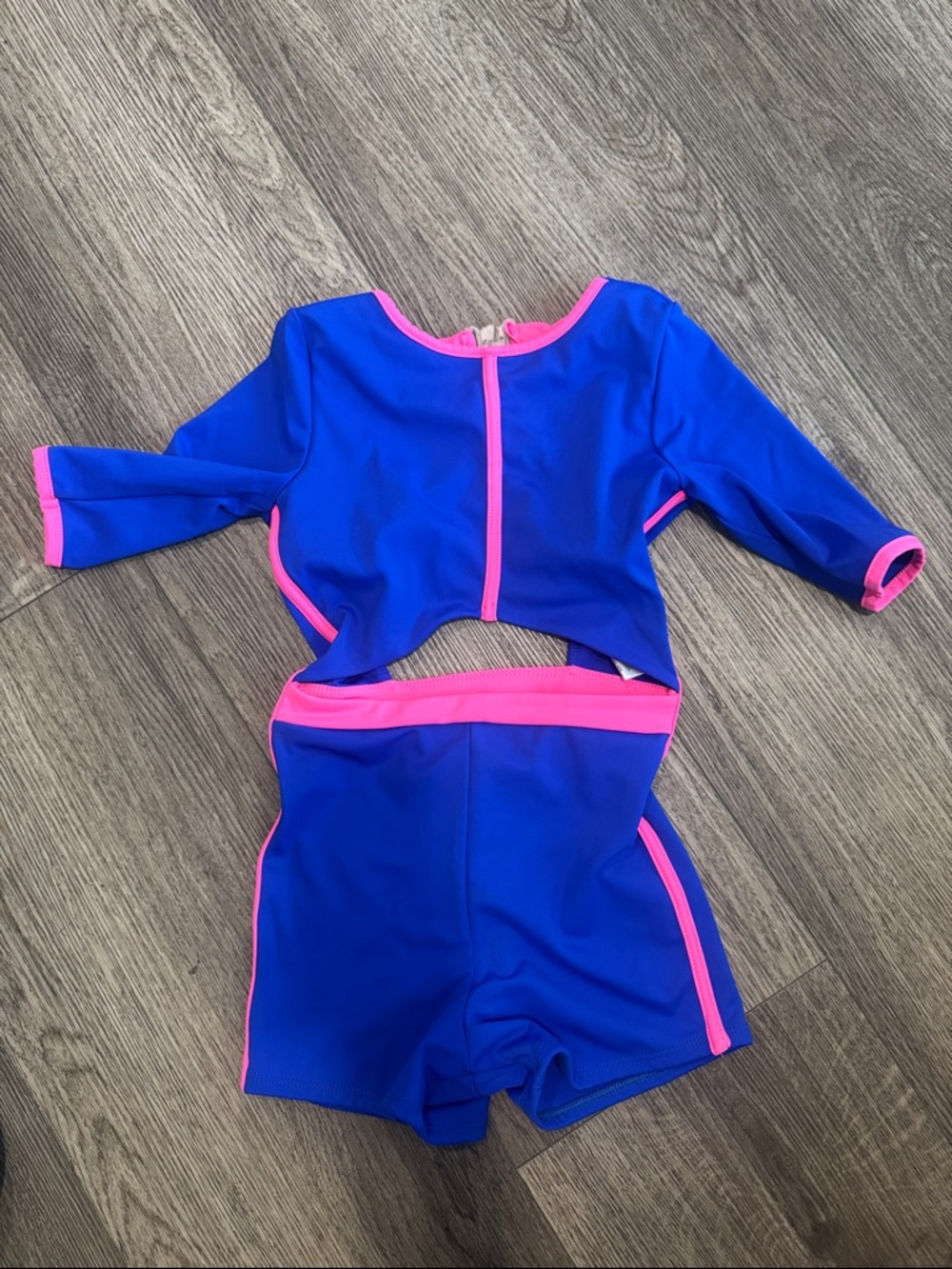 Girls Blue and Pink Dance Unitard